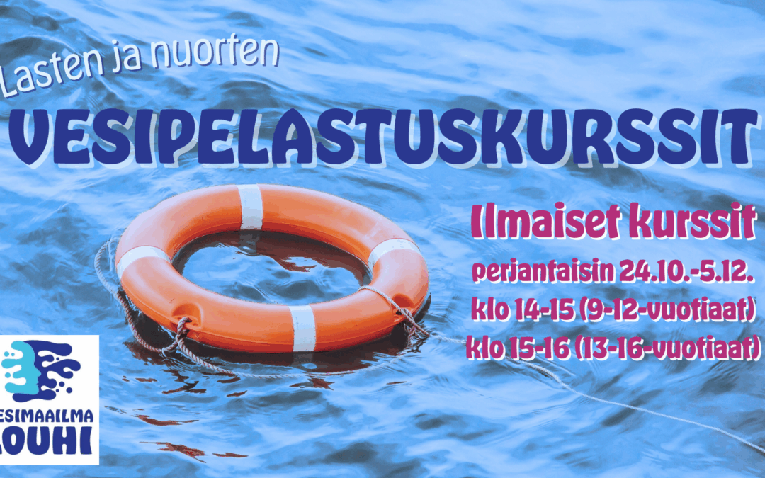 Lasten ja nuorten ilmaiset vesipelastuskurssit